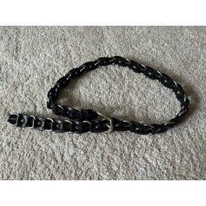 Isabel Marant Braided Leather Black Belt Medium